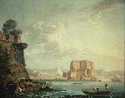 Carlo Bonavia Castel dell'Ovo, Naples oil painting reproduction